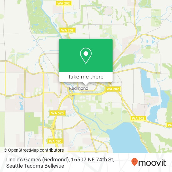 Uncle's Games (Redmond), 16507 NE 74th St map