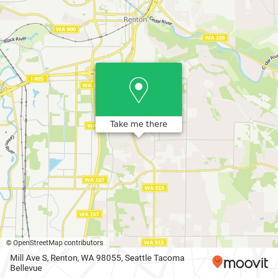 Mapa de Mill Ave S, Renton, WA 98055