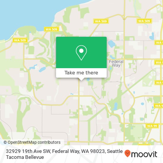 Mapa de 32929 19th Ave SW, Federal Way, WA 98023