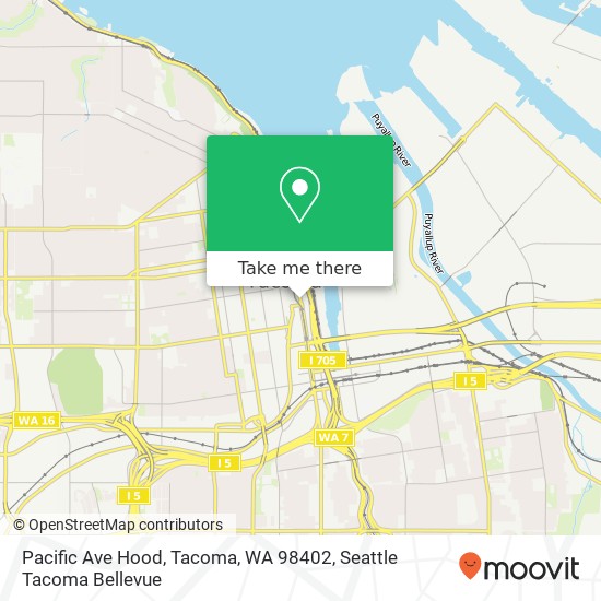 Mapa de Pacific Ave Hood, Tacoma, WA 98402