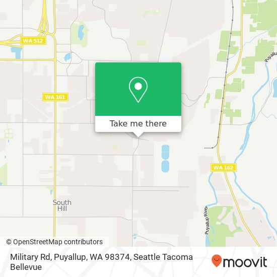 Military Rd, Puyallup, WA 98374 map