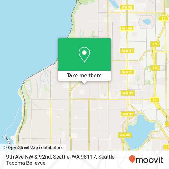 9th Ave NW & 92nd, Seattle, WA 98117 map