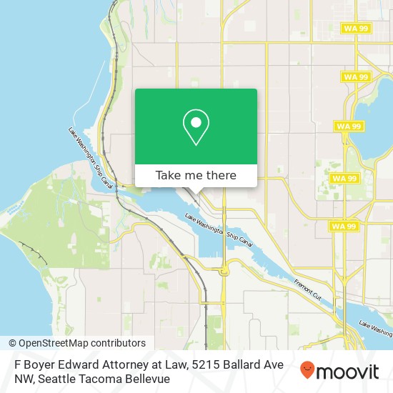 Mapa de F Boyer Edward Attorney at Law, 5215 Ballard Ave NW