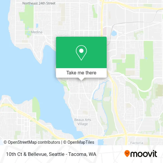 Mapa de 10th Ct & Bellevue