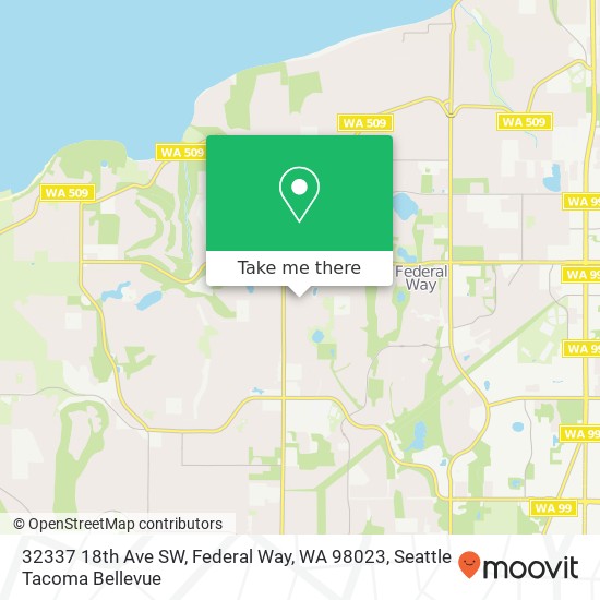 Mapa de 32337 18th Ave SW, Federal Way, WA 98023