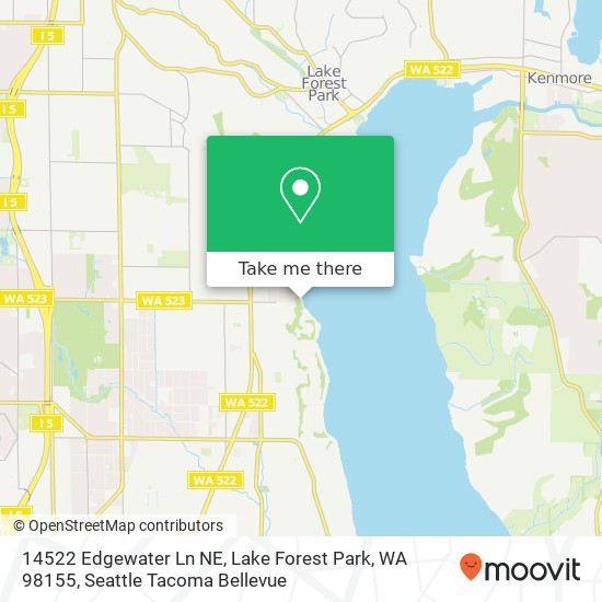 14522 Edgewater Ln NE, Lake Forest Park, WA 98155 map