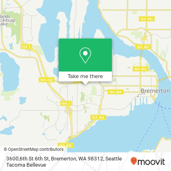 Mapa de 3600,6th St 6th St, Bremerton, WA 98312