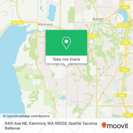 Mapa de 84th Ave NE, Kenmore, WA 98028