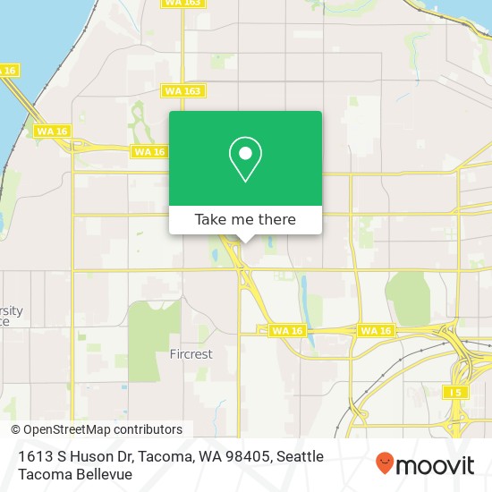 1613 S Huson Dr, Tacoma, WA 98405 map