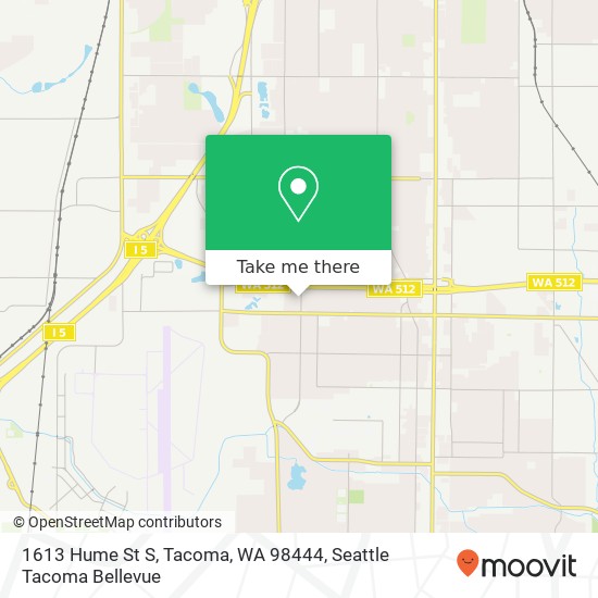 Mapa de 1613 Hume St S, Tacoma, WA 98444