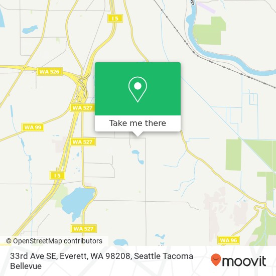 Mapa de 33rd Ave SE, Everett, WA 98208