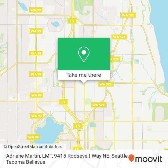 Adriane Martin, LMT, 9415 Roosevelt Way NE map