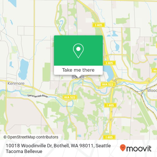 Mapa de 10018 Woodinville Dr, Bothell, WA 98011