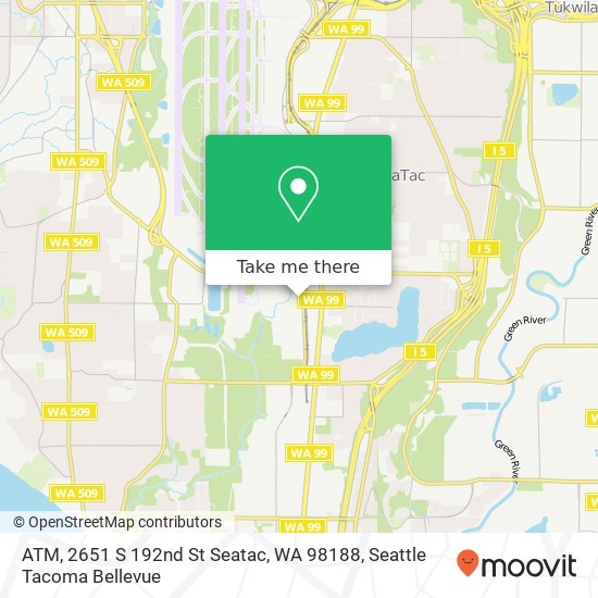 Mapa de ATM, 2651 S 192nd St Seatac, WA 98188