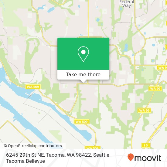 Mapa de 6245 29th St NE, Tacoma, WA 98422