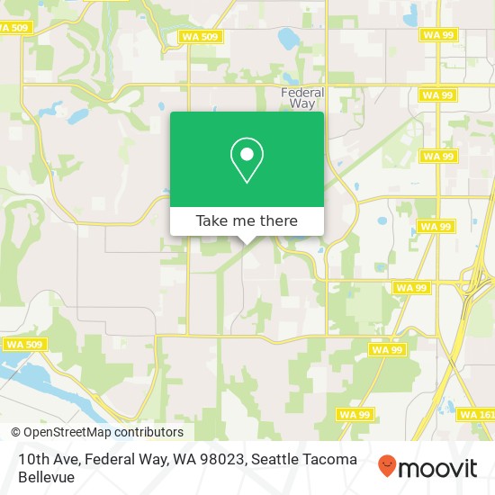 Mapa de 10th Ave, Federal Way, WA 98023