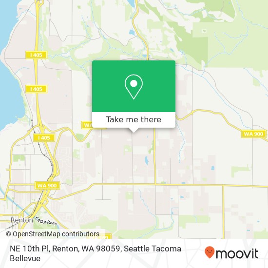 Mapa de NE 10th Pl, Renton, WA 98059