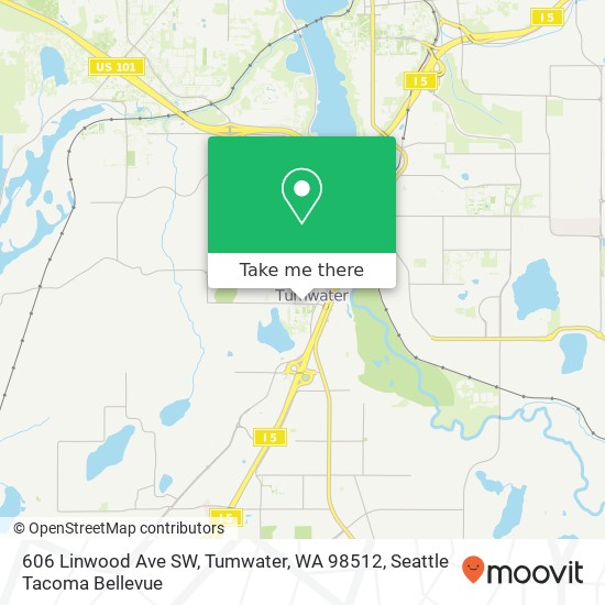 Mapa de 606 Linwood Ave SW, Tumwater, WA 98512