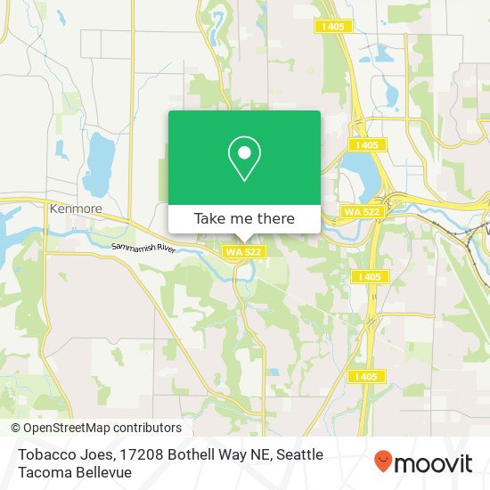 Mapa de Tobacco Joes, 17208 Bothell Way NE