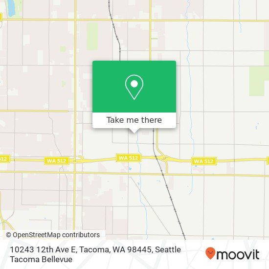 Mapa de 10243 12th Ave E, Tacoma, WA 98445