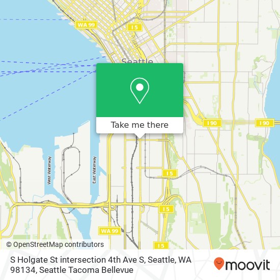 S Holgate St intersection 4th Ave S, Seattle, WA 98134 map