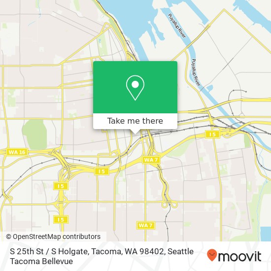 Mapa de S 25th St / S Holgate, Tacoma, WA 98402