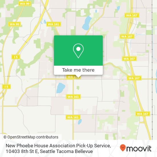 Mapa de New Phoebe House Association Pick-Up Service, 10403 8th St E