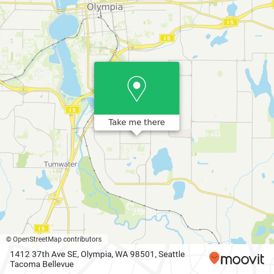 Mapa de 1412 37th Ave SE, Olympia, WA 98501