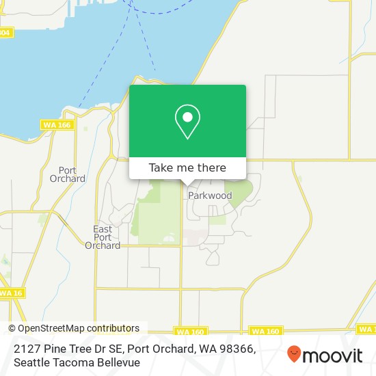 Mapa de 2127 Pine Tree Dr SE, Port Orchard, WA 98366