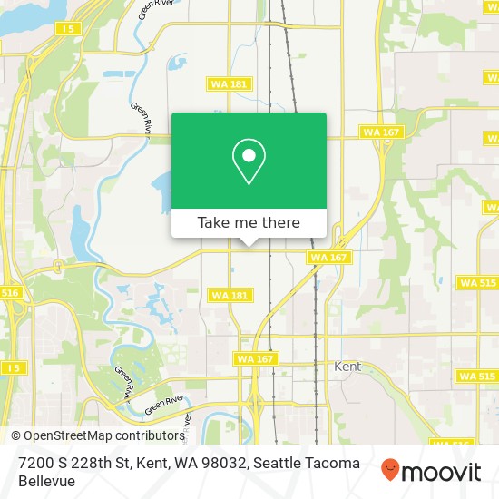 Mapa de 7200 S 228th St, Kent, WA 98032