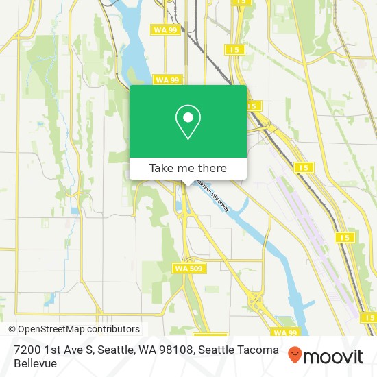 Mapa de 7200 1st Ave S, Seattle, WA 98108