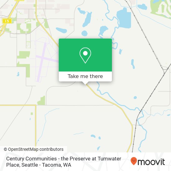 Century Communities - the Preserve at Tumwater Place map
