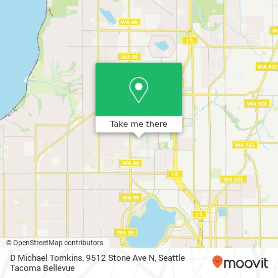 Mapa de D Michael Tomkins, 9512 Stone Ave N