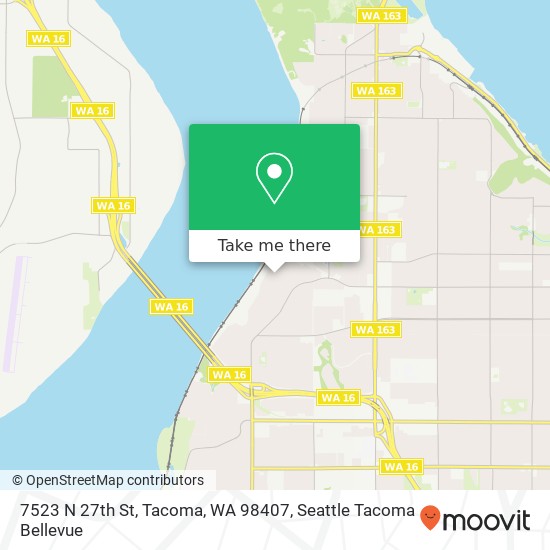 Mapa de 7523 N 27th St, Tacoma, WA 98407