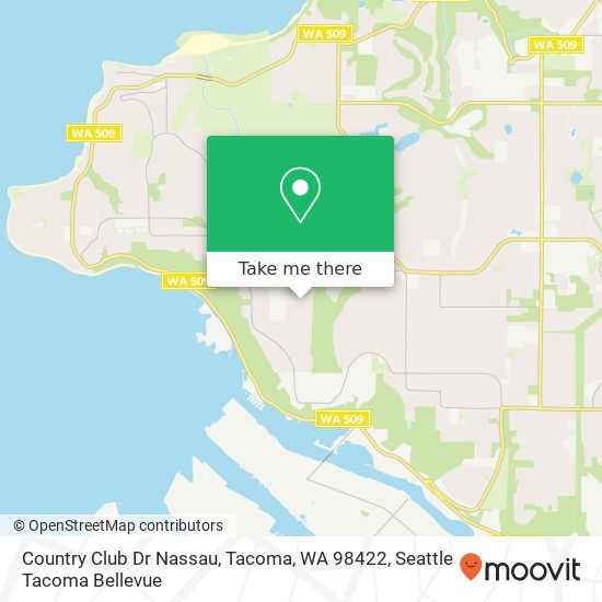 Mapa de Country Club Dr Nassau, Tacoma, WA 98422