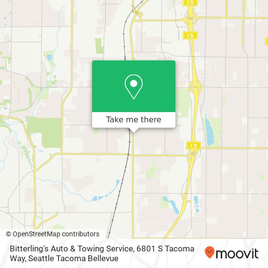 Bitterling's Auto & Towing Service, 6801 S Tacoma Way map