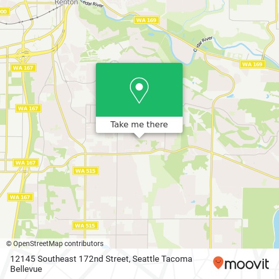 Mapa de 12145 Southeast 172nd Street, 12145 SE 172nd St, Renton, WA 98058, USA