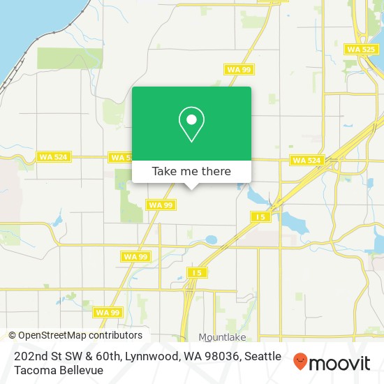 Mapa de 202nd St SW & 60th, Lynnwood, WA 98036