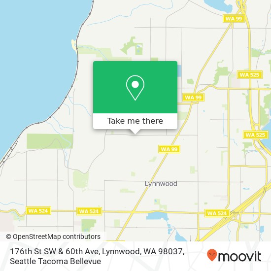 Mapa de 176th St SW & 60th Ave, Lynnwood, WA 98037