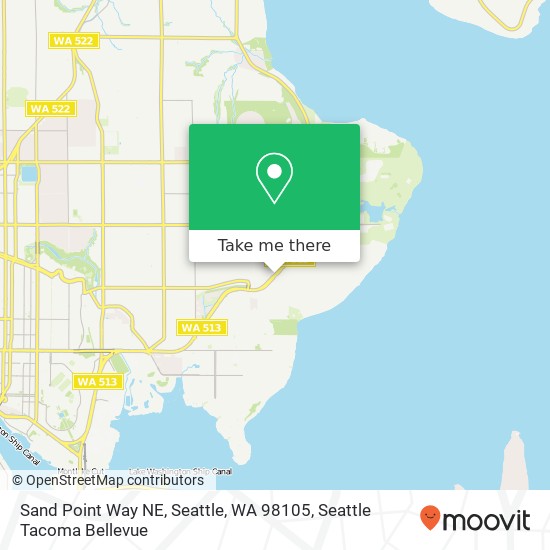 Mapa de Sand Point Way NE, Seattle, WA 98105