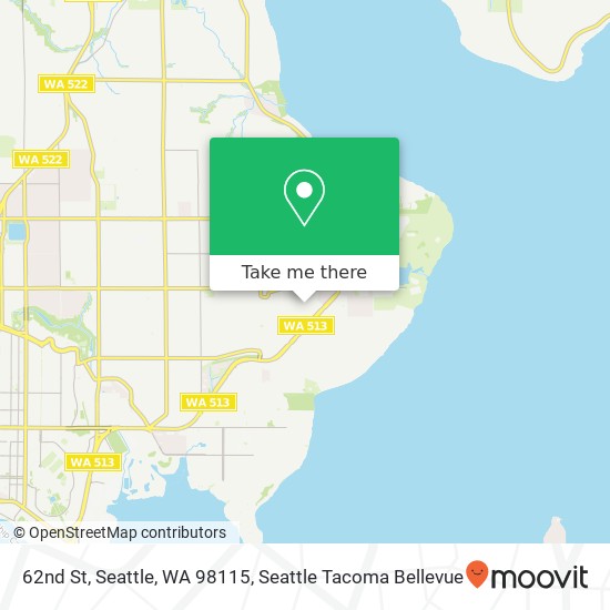 Mapa de 62nd St, Seattle, WA 98115