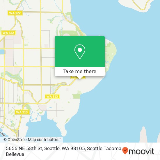 Mapa de 5656 NE 58th St, Seattle, WA 98105