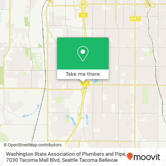 Washington State Association of Plumbers and Pipe, 7030 Tacoma Mall Blvd map