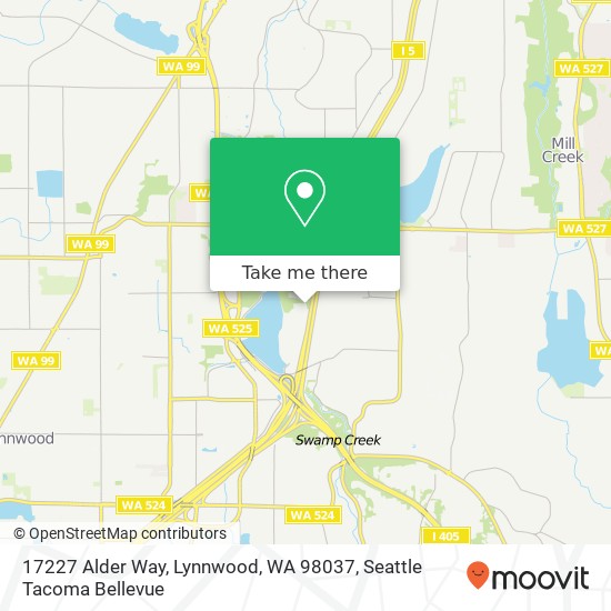 Mapa de 17227 Alder Way, Lynnwood, WA 98037