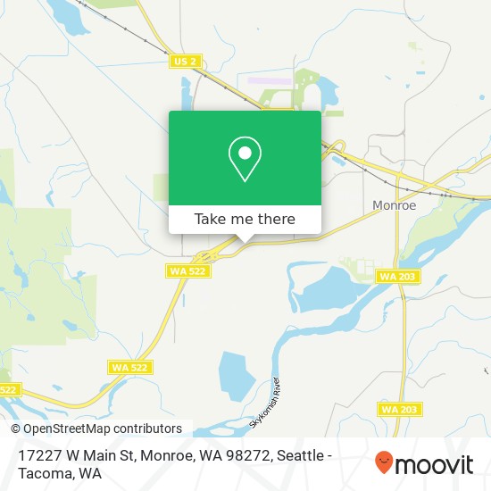 Mapa de 17227 W Main St, Monroe, WA 98272