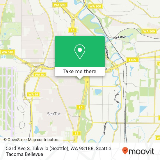 Mapa de 53rd Ave S, Tukwila (Seattle), WA 98188