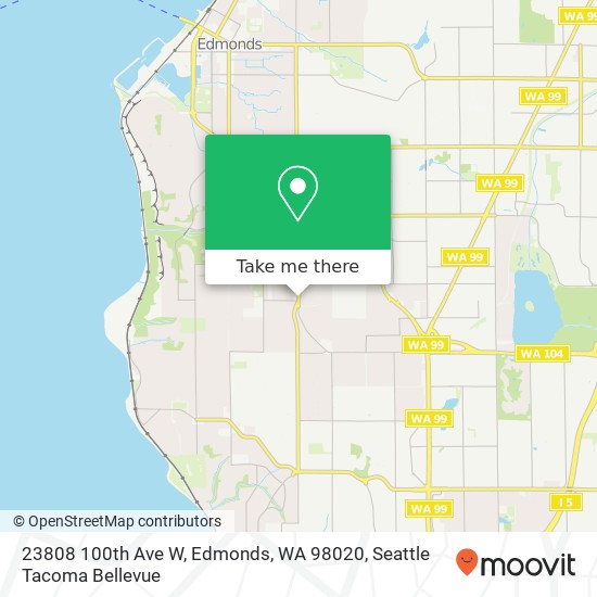 Mapa de 23808 100th Ave W, Edmonds, WA 98020