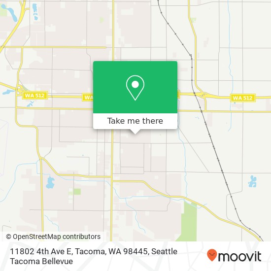 Mapa de 11802 4th Ave E, Tacoma, WA 98445