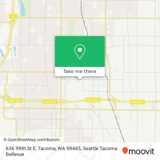 Mapa de 636 99th St E, Tacoma, WA 98445