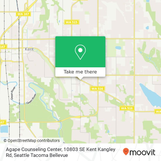 Mapa de Agape Counseling Center, 10803 SE Kent Kangley Rd